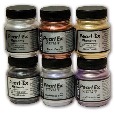 Jacquard Pearl Ex 6 Color Powdered Pigment Set