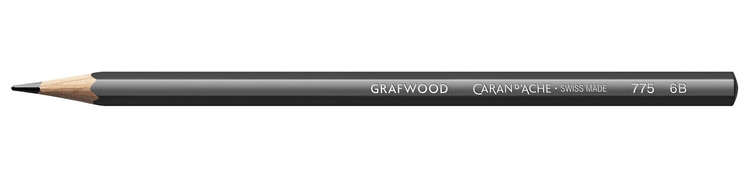 Caran D'ache Grafwood Graphite Pencil -6B (775.256)