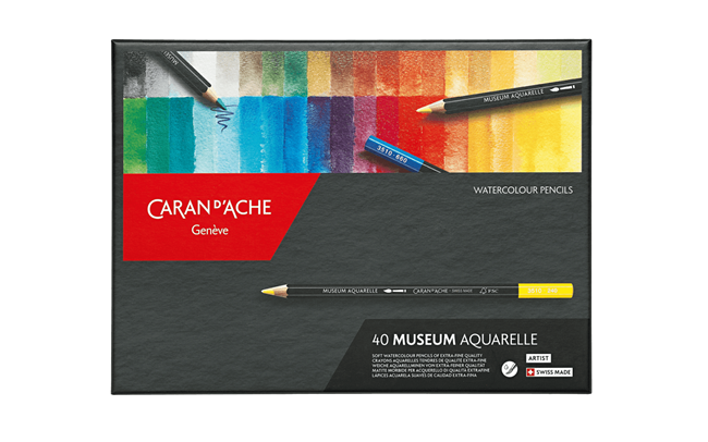 Caran Dache Museum Aquarelle Color Pencil 40 Shades