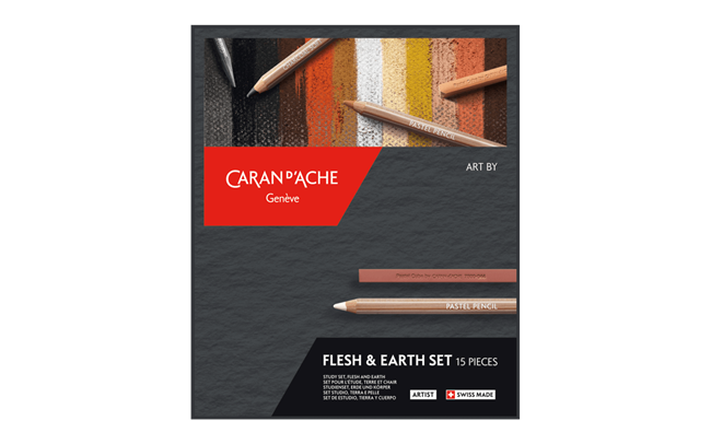 Caran Dache Flesh & Earth 15 Piece Sketching Set