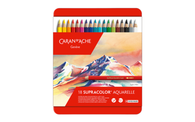 Caran Dache Supracolor Pencils Metal Box 18 Shades