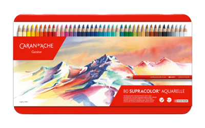 Caran Dache Supracolor Pencils Metal Box 80 Shades