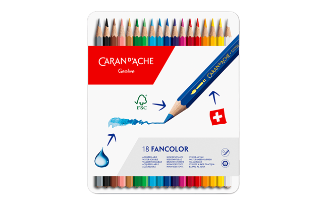 Caran Dache Fancolor Pencils Assorted 18 Pcs