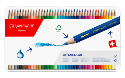 Caran Dache Fancolor Pencils Assorted 40 Pcs