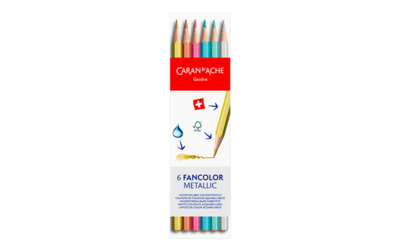 Caran Dache Fancolor Metallic Pencils Assorted 6 pcs