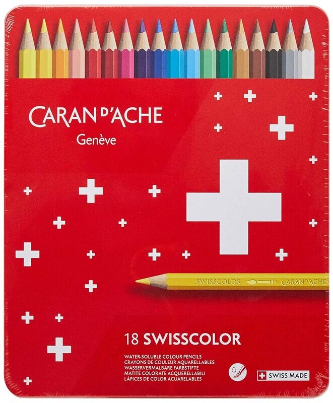 Caran Dache Swisscolor Water Colour Pencils 18 Shades