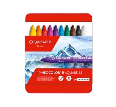 Caran Dache Neocolor II Water Soluble Pastels 10 Shades