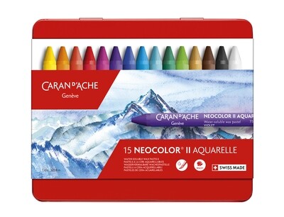 Caran Dache Neocolor II Water Soluble Pastels 15 Shades