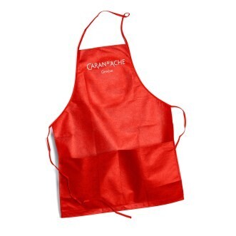 Caran D&#39;Ache red artist apron