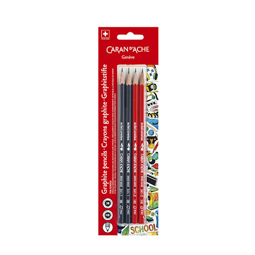 Caran D&#39;Ache School Line 4 Graphite Pencil 3B-HB