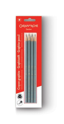 Caran Dache Edelweiss Graphite Pencil 3B in 4 Piece Set