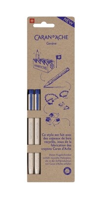 Caran Dache 825 Wooden ballpoint pen with chip