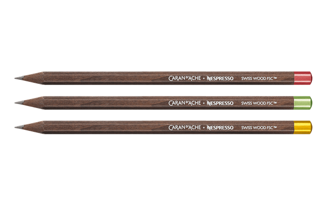 Caran Dache Nespresso Edition Swisswood 3 Pencils