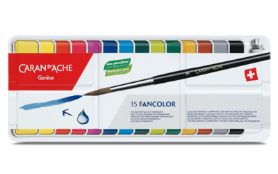 Caran Dache Fancolor Gouache 15 Colour Tablets
