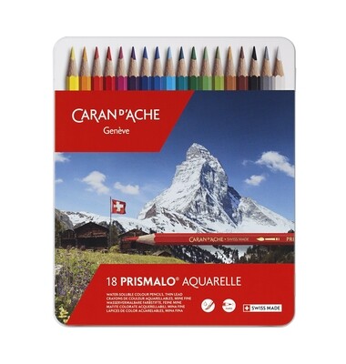 Caran Dache Prismalo Aquarelle Colour Pencil 18 Shades