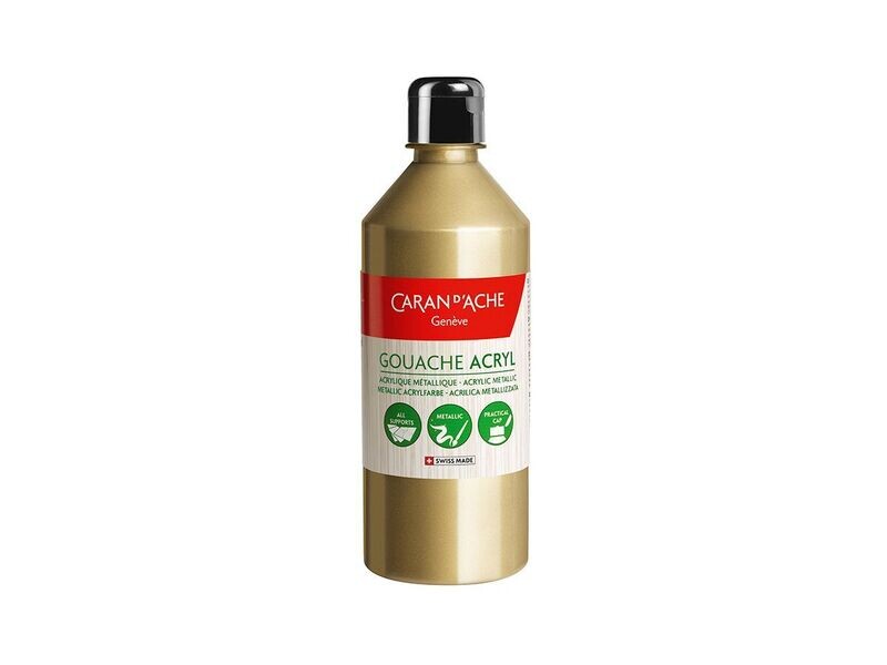 Caran Dache Gouache Acryl Liquid 500ml Gold