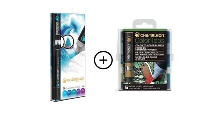Chameleon 5 Pen Cool Tones with 5 Pen Nature Tops