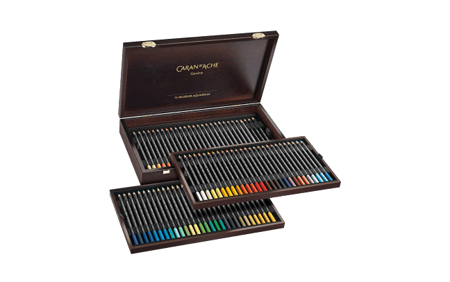 Caran d'Ache Neocolor I Permanent Wax Pastels Metal Box Set of 15, Assorted  Colors