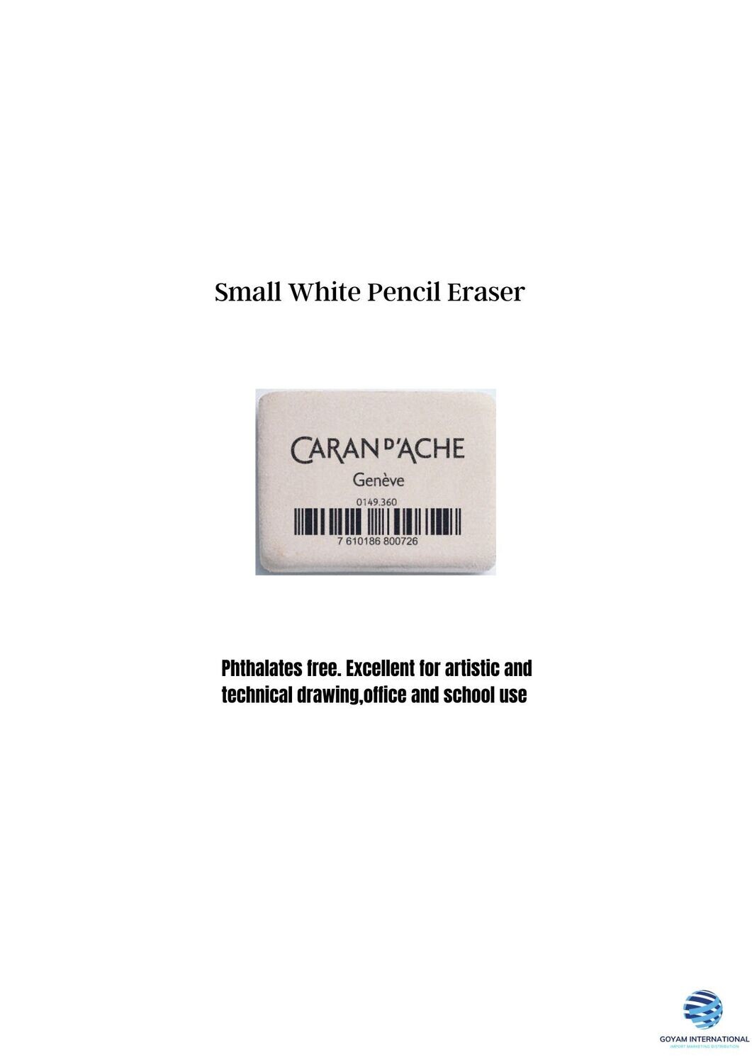 Small White Pencil Eraser