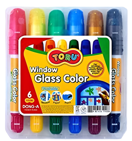 Dong-A  Glass 6 Color Crayon Set