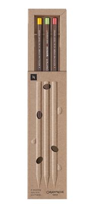 Caran D'Ache Set Of 3 Nespresso Swiss Wood Pencils  – Limited Edition 4