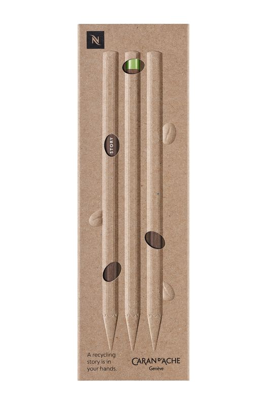 Caran D&#39;Ache Set Of 3 Nespresso Swiss Wood Pencils  – Limited Edition 4