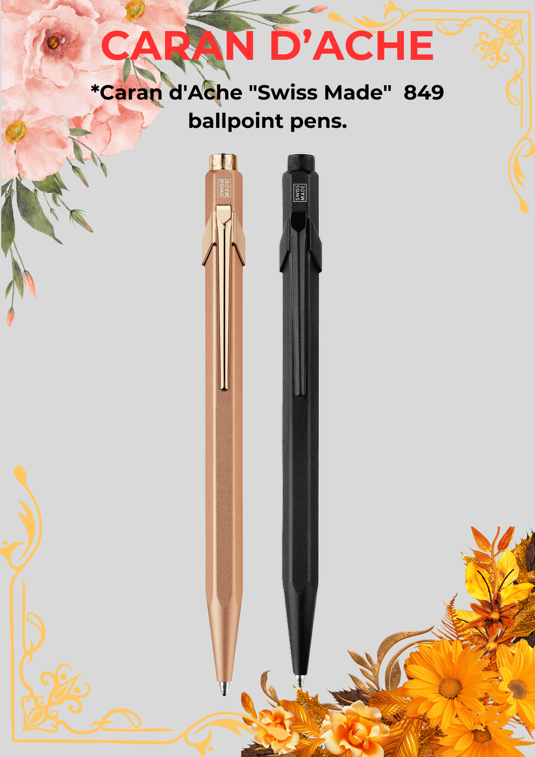 Caran D&#39;Ache 849 iconic Ball point Pen exudes modernity and elegance for Luxury gifting