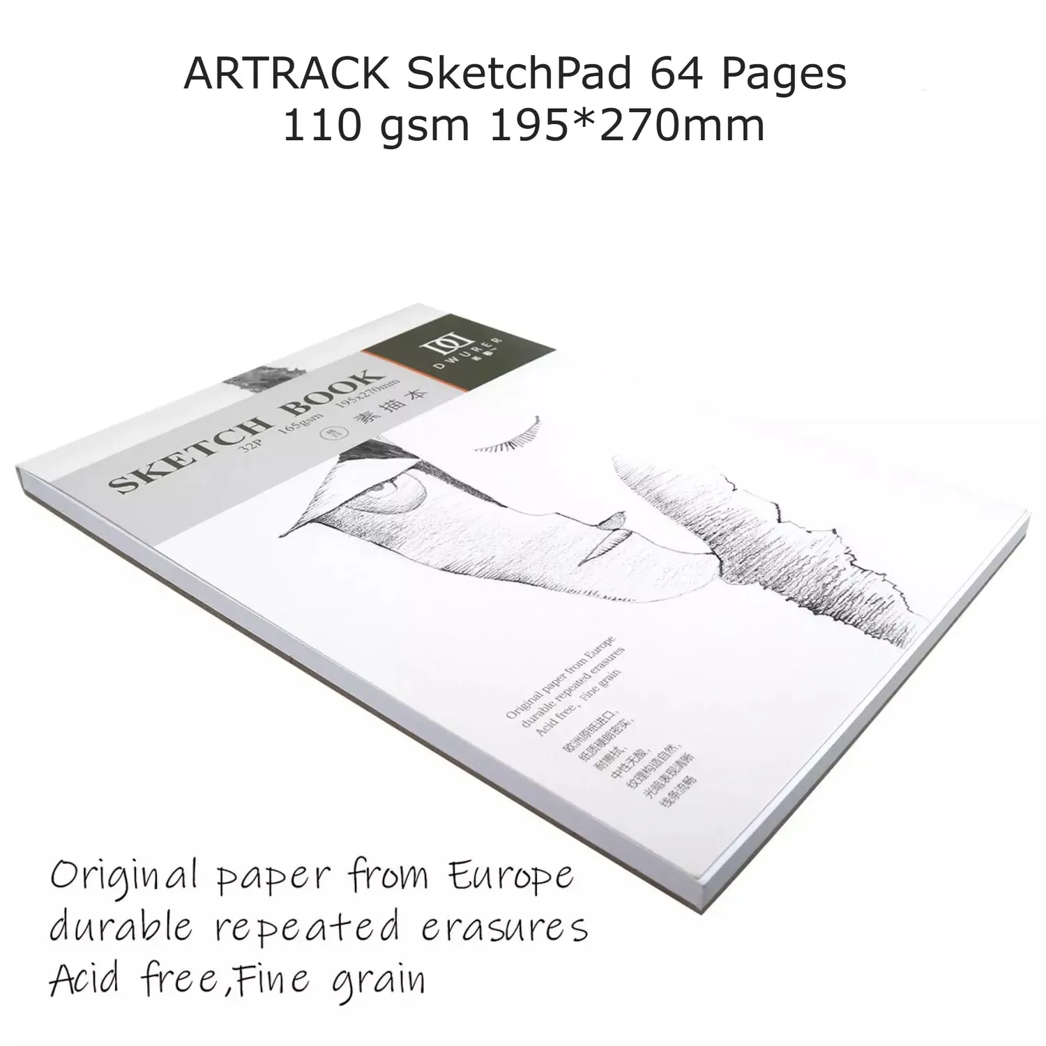 Artrack Sketch Pad 32 Sheets/64 Pages 110gsm 195x270mm