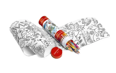 Caran D&#39;Ache  18 Swisscolor water-soluble Colour pencils + poster of Swiss Animals