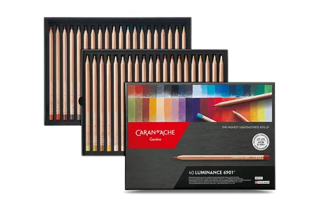 Caran d’Ache Luminance 6901 Set of 40 – Best Artist Colour Pencils