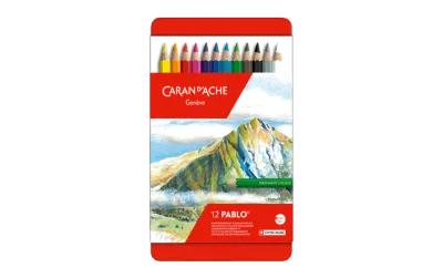Caran D&#39;Ache Artist Pablo Color Pencils 12 Shades