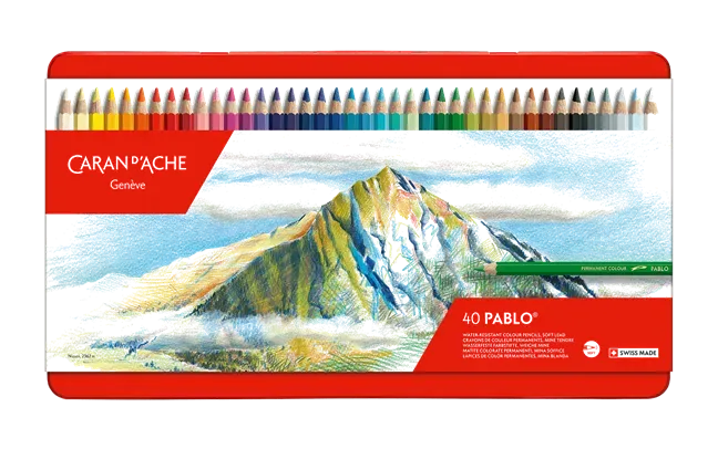 Caran D&#39;Ache Artist Pablo Color Pencils 40 Shades