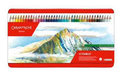 Caran D&#39;Ache Artist Pablo Color Pencils 40 Shades