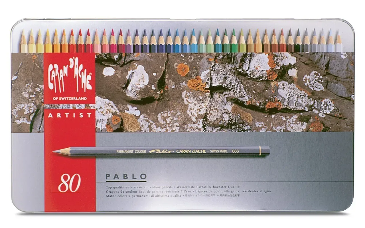 Caran D&#39;Ache Artist Pablo Color Pencils  80 Shades