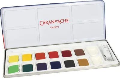Caran D'Ache Box of 13 Gouache Watercolor Paints