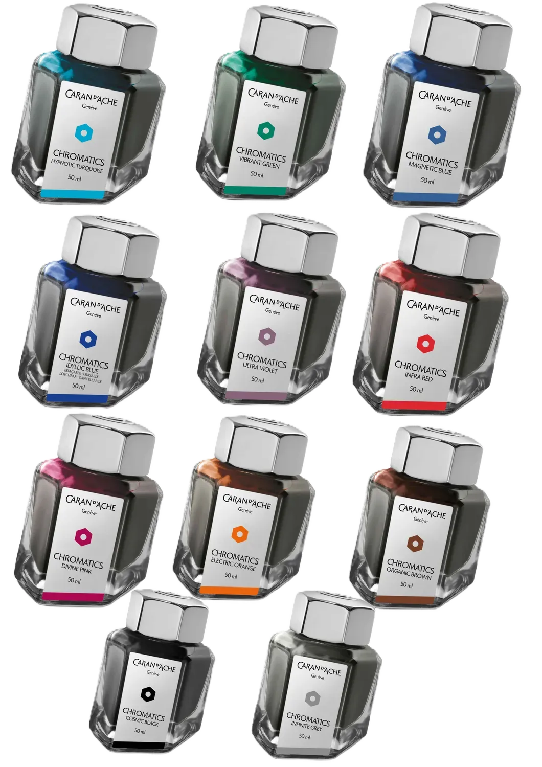 Caran D&#39;Ache Chromatics INKredible Colors Ink Bottle 50 ml