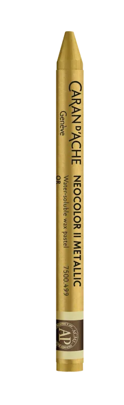 Caran D&#39;Ache Classic Neocolor II Water Soluble Metallic Pastels Gold Color