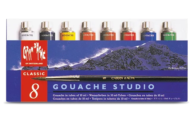 Caran D&#39;Ache Classic Gouache Studio Tubes 10ml 8 Shades
