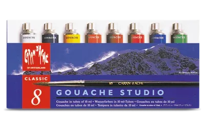 Caran D&#39;Ache Classic Gouache Studio Tubes 10ml 8 Shades