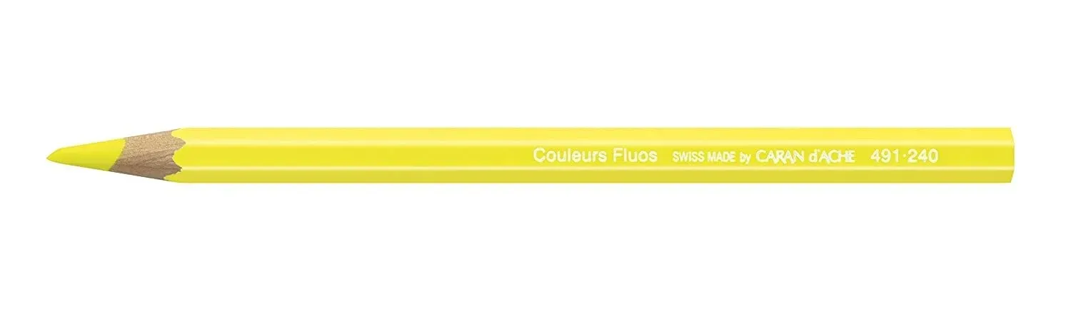 Caran D'Ache Colorblock Pencil Fluo Yellow