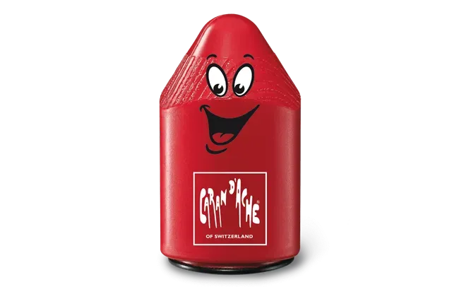 Caran D&#39;Ache Double Hole Pencil Sharpner in Red Plastic
