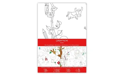 Caran D'Ache Family Tree XXL Poster 4 Pencils