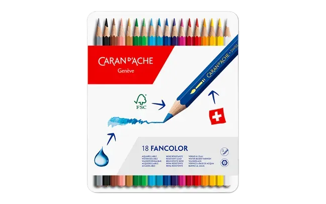 Caran D&#39;Ache Fancolor Pencils Assorted 18 Pcs