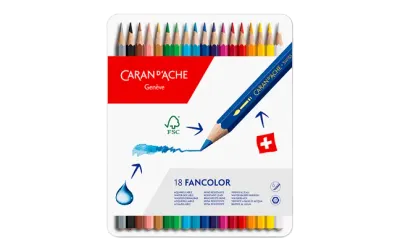 Caran D&#39;Ache Fancolor Pencils Assorted 18 Pcs