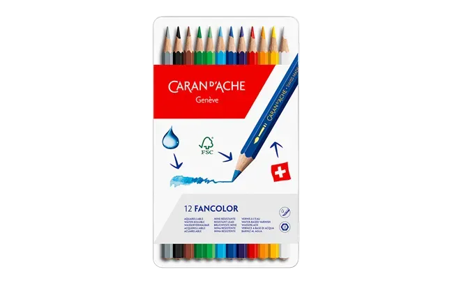 Caran D&#39;Ache Fancolor Pencils Assorted 12 pcs