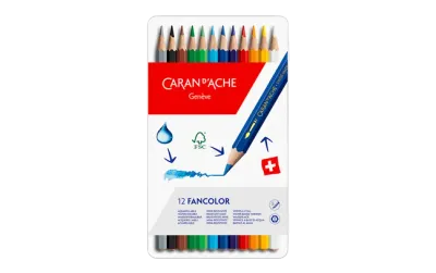 Caran D&#39;Ache Fancolor Pencils Assorted 12 pcs