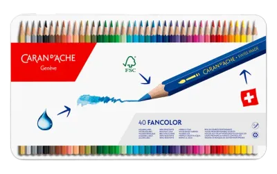 Caran D&#39;Ache Fancolor Pencils Assorted 40 Pcs