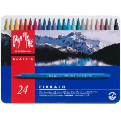 Caran D&#39;Ache Fibralo 24 Fibre Tipped Markers
