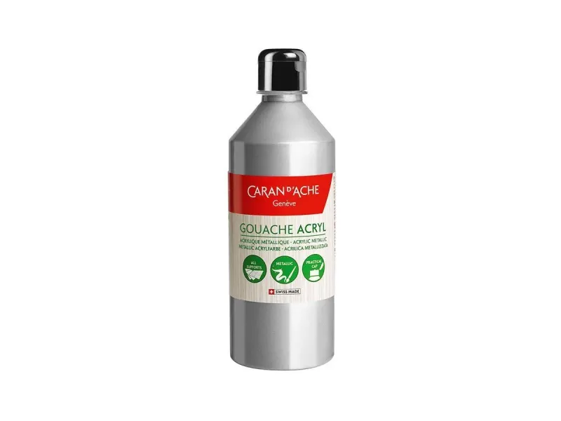 Caran D&#39;Ache Gouache Acryl Liquid 500ml Silver