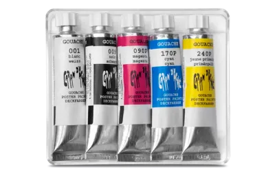 Caran D'Ache Gouache Studio Colour Tubes 10 ml 5 Shades